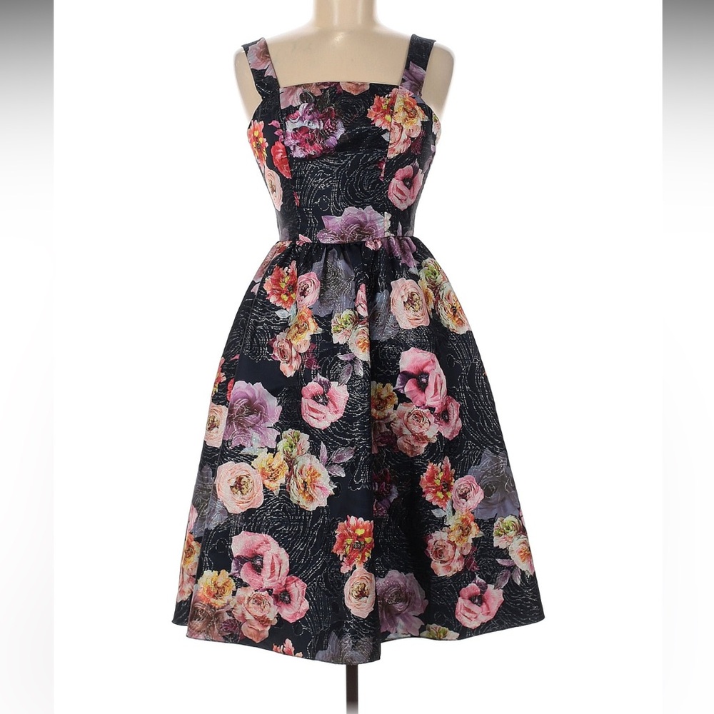 Christian Siriano floral cocktail dress